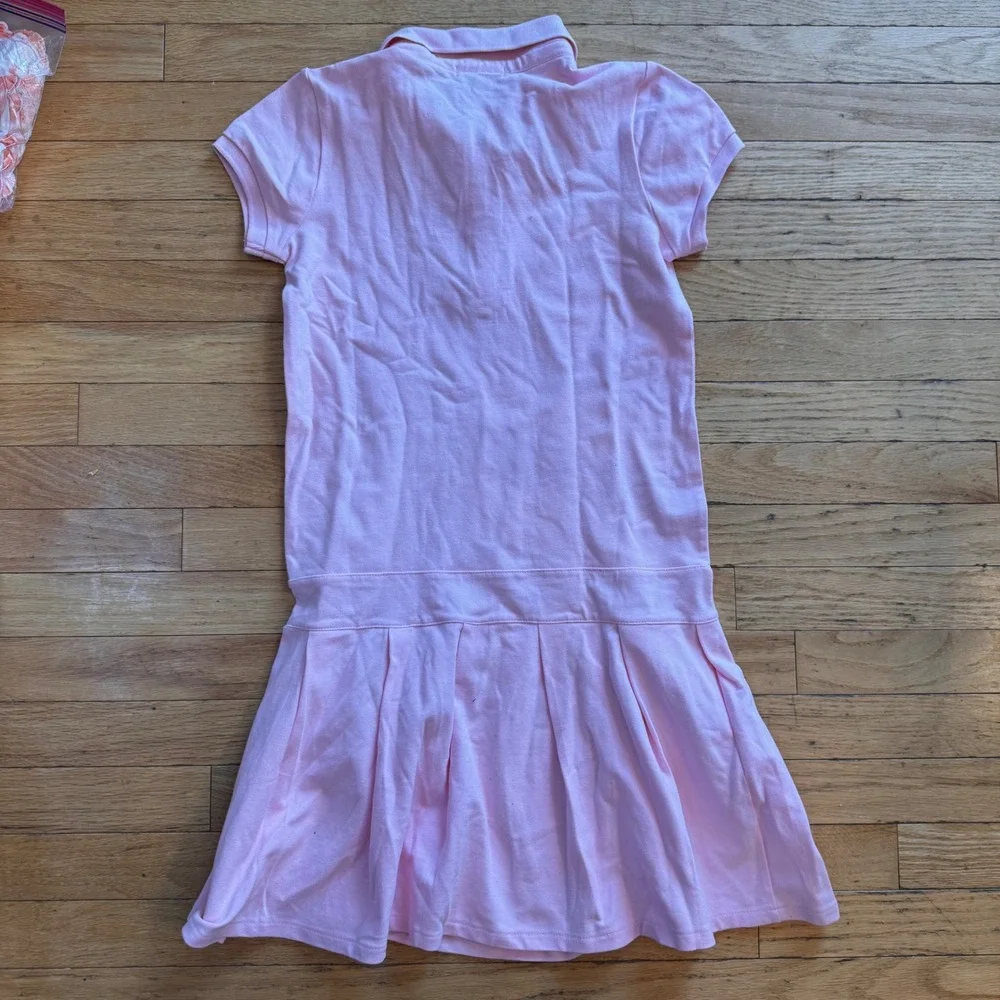 Gap Kids Girls Pink Short Sleeve Pleated Polo‎ Dress Size XL 12 NWT